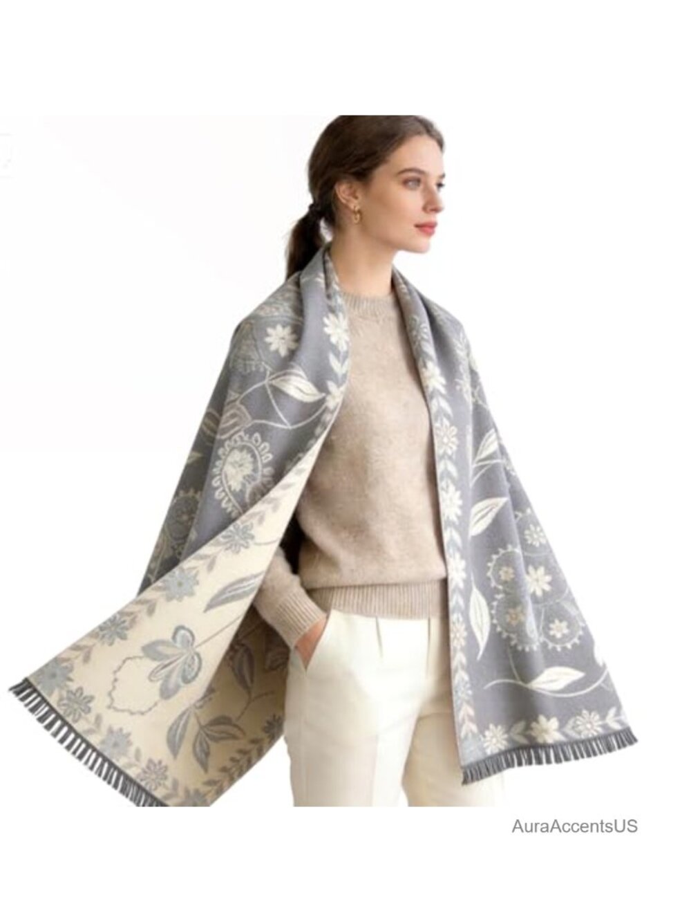 Thick Pashmina Shawl Wrap Blanket Scarf Women Evening Dress Travel